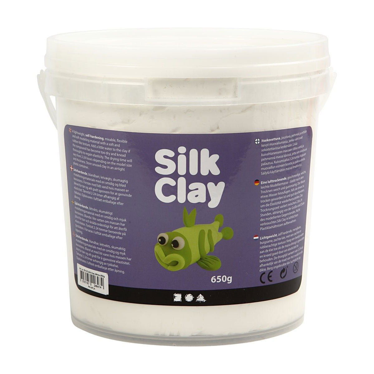 Clay di seta - bianco, 650gr.