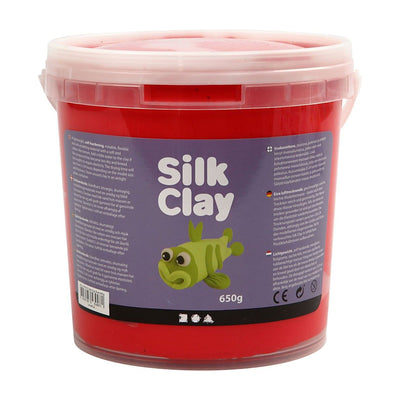 Clay di seta - rosso, 650gr.