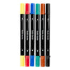 Pennarelli tessili Creative Company, larghezza tratto 2,3 + 3,6, colori standard, 6 pezzi 1 scatola
