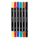 Pennarelli tessili Creative Company, larghezza tratto 2,3 + 3,6, colori standard, 6 pezzi 1 scatola