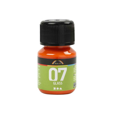Creativ company permanente glasverf - oranje, 30ml