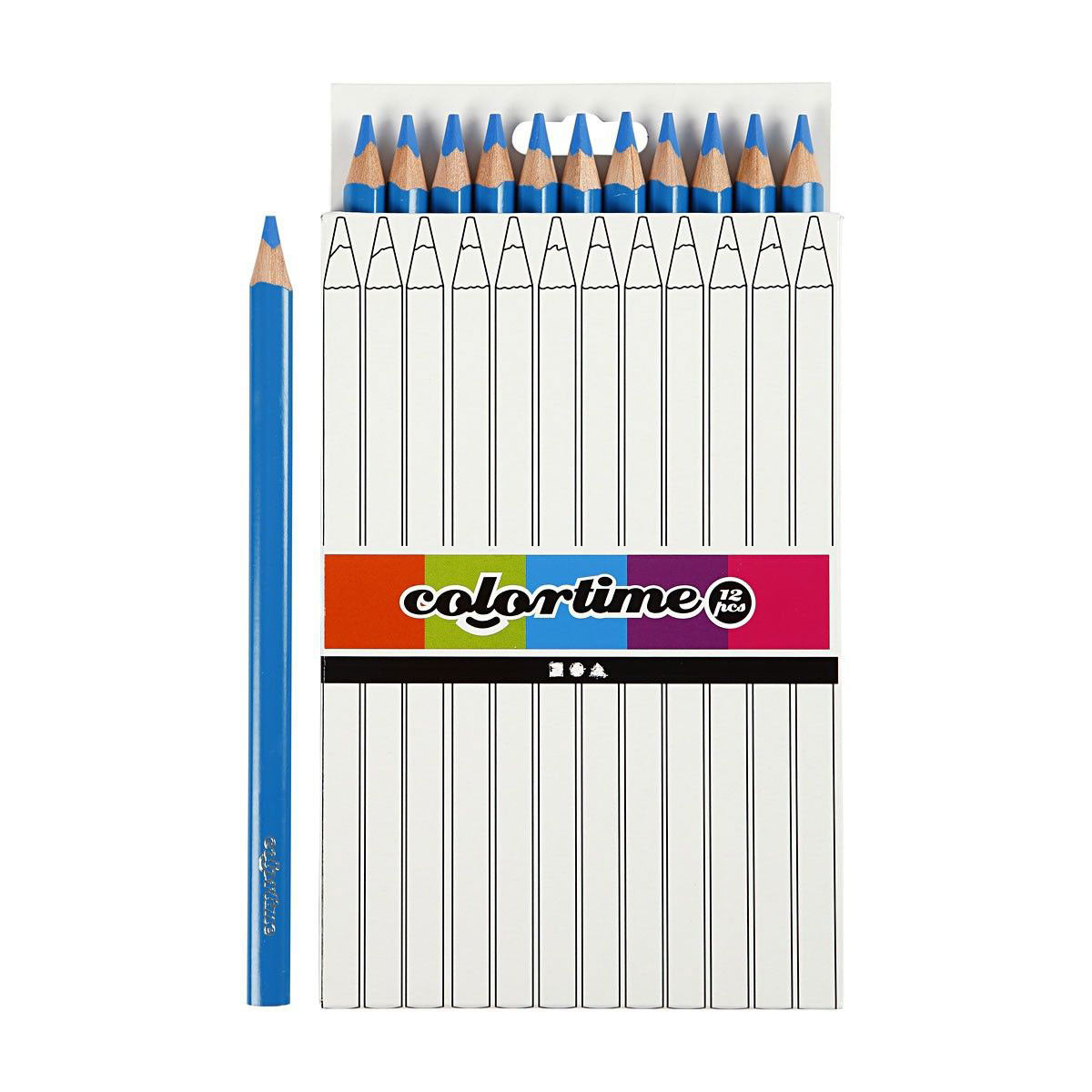 Pencille color jumbo triangolari - blu, 12st.