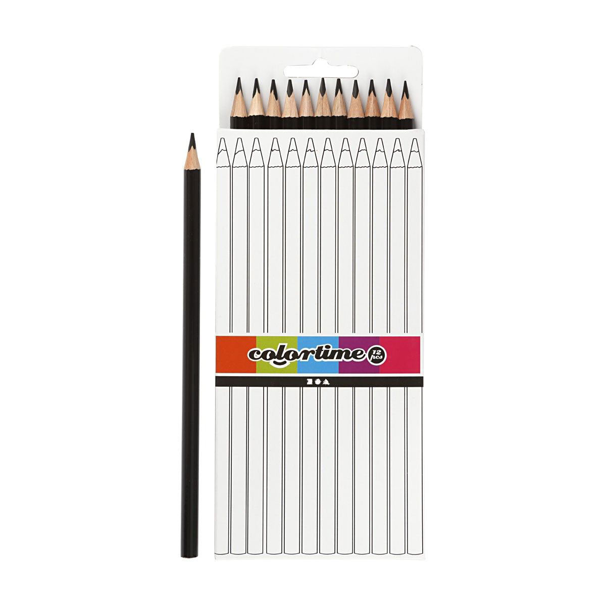 Creative Company Triangular color Pencil Black, 12st.