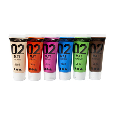 Acrylverf Verschillende Kleuren, 02 - Matt, 6x20ml