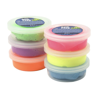 Silk Clay Neon Kleuren, 6x14gr.