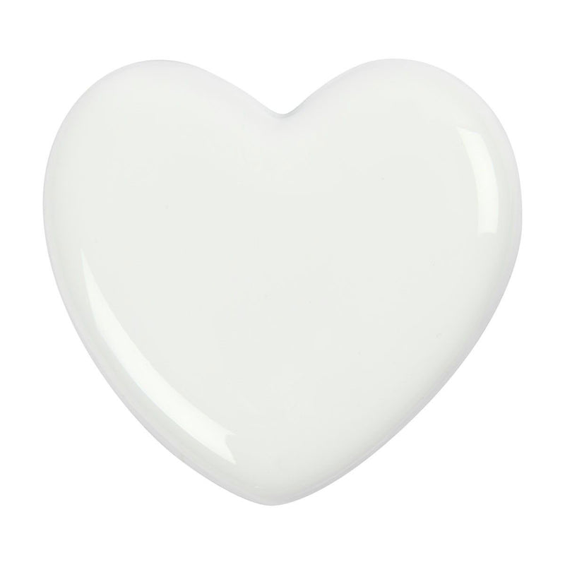 Corazón de vidrio - blanco, 1er.