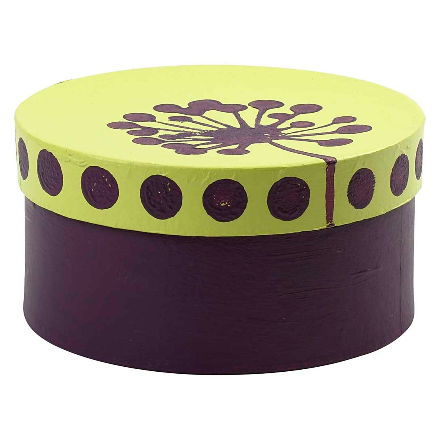 Cajas redondas de Papier-Mâché, 3st.