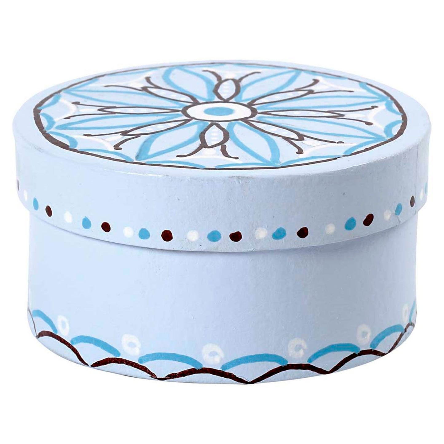 Cajas redondas de Papier-Mâché, 3st.