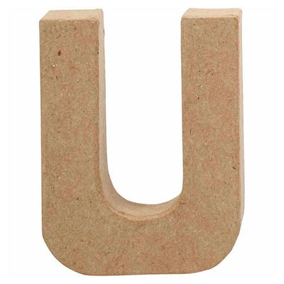 Letter Papes -Maché - U, 10 cm