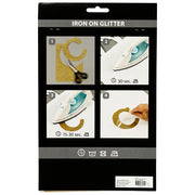 Creativ company opstrijkfolie glitter goud, a5 - afbeelding 4