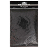 Creativ company opstrijkfolie glitter zwart, a5 - afbeelding 2