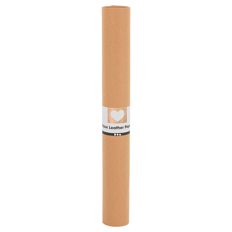 Faux leather paper light brown, 1mtr.