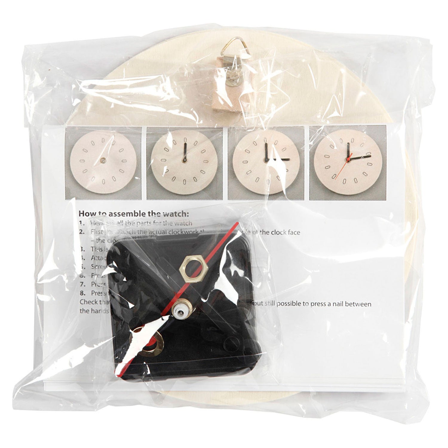 Clock with wooden frame