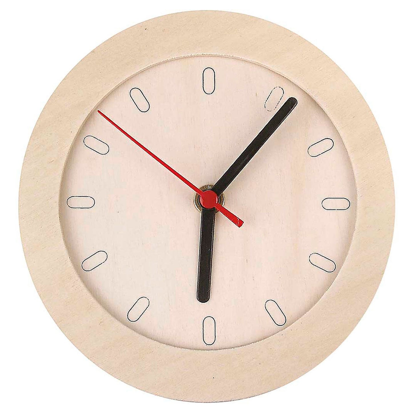 Clock with wooden frame