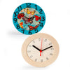 Clock with wooden frame