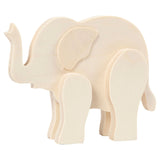 Animale di figura di legno - Elefante - afbeelding 1
