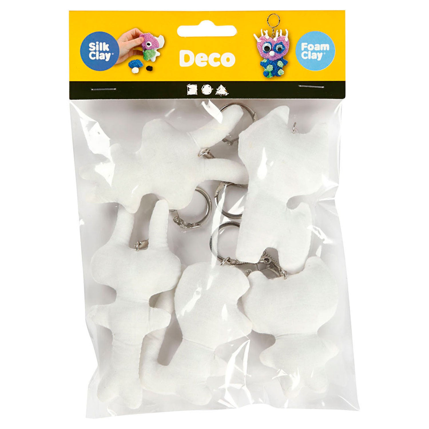 Creativ Company Fabric Animals Key Ring, 5st.