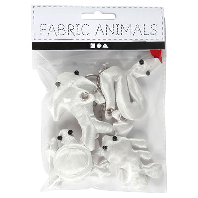 Creative Company Dieren Keychains di Textiel, 4st.