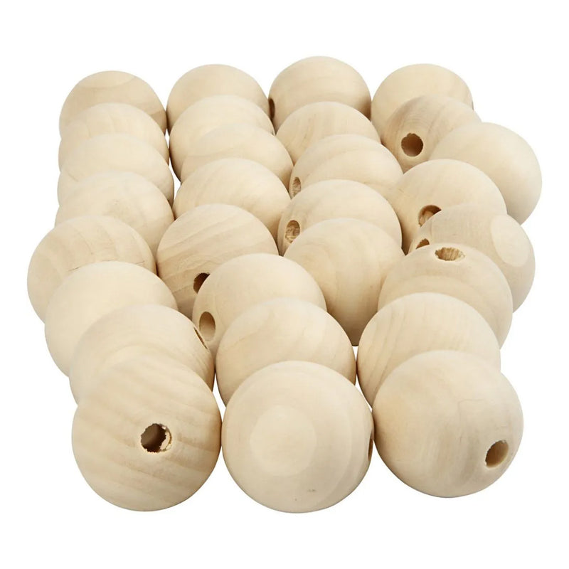 Cuentas de madera, Ø 2cm, 200pcs.