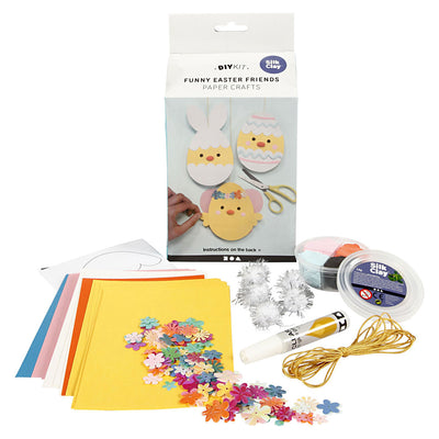 Creativ company mini hobbyset decoraties van papier, karton met decoratie, 1 set