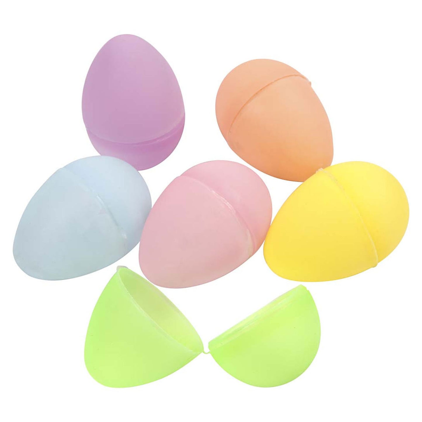 Plastic eggs colored, 24st.