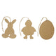 Easter hangers Paper-Maché, 6st.