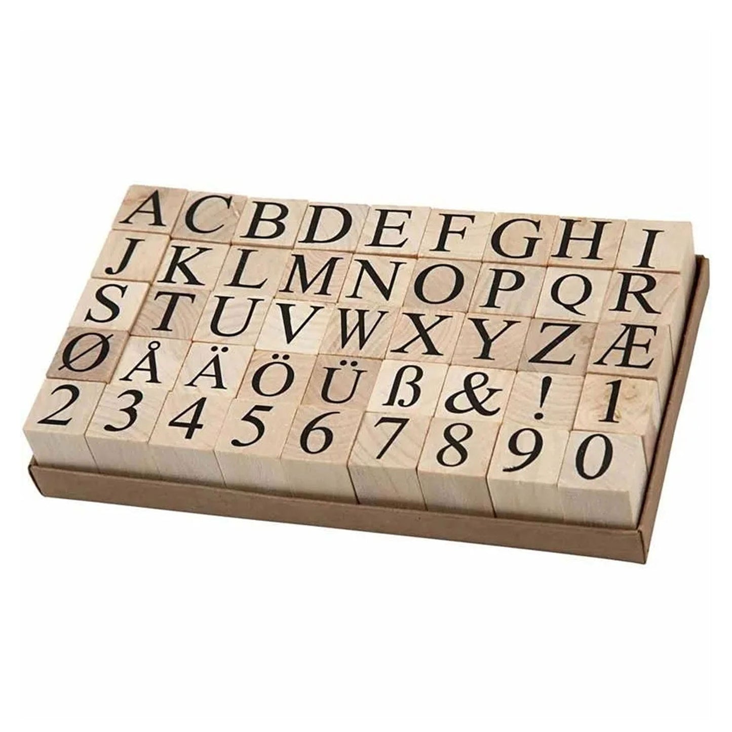 Creative Company Wooden Stamp Set, 45dlg.