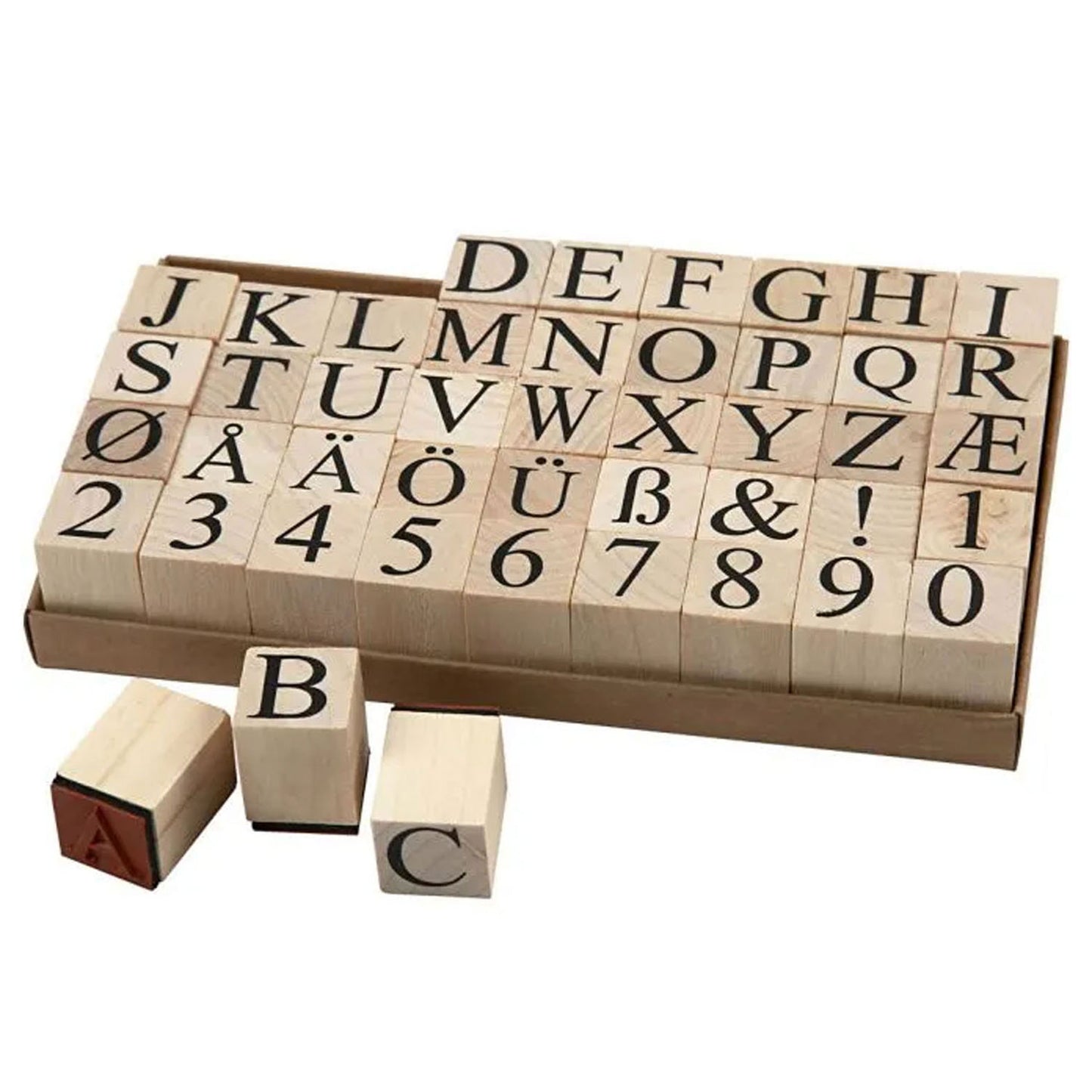 Creative Company Wooden Stamp Set, 45dlg.