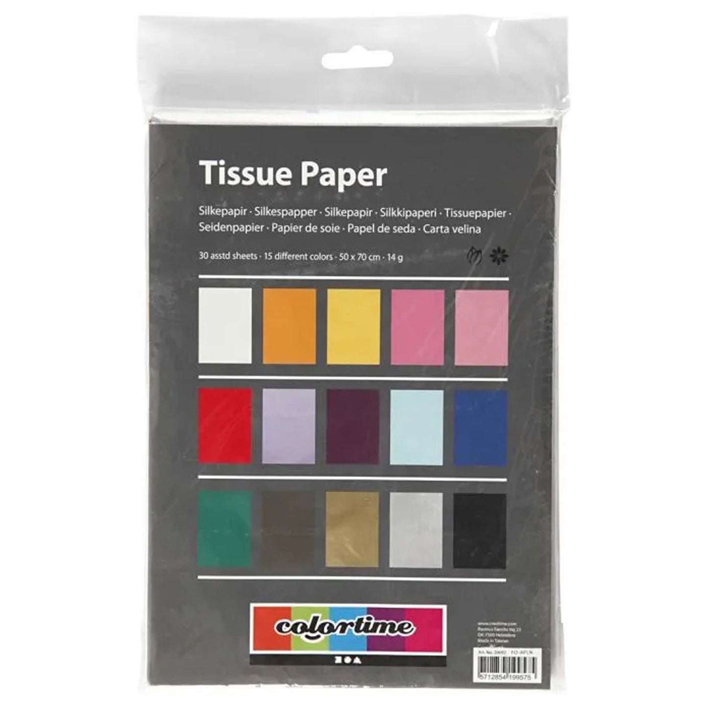 Papel de seda de color, 30.