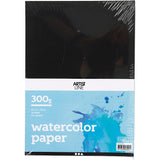 Aquarelpapier Zwart A4 300gr, 10 Vellen - afbeelding 2