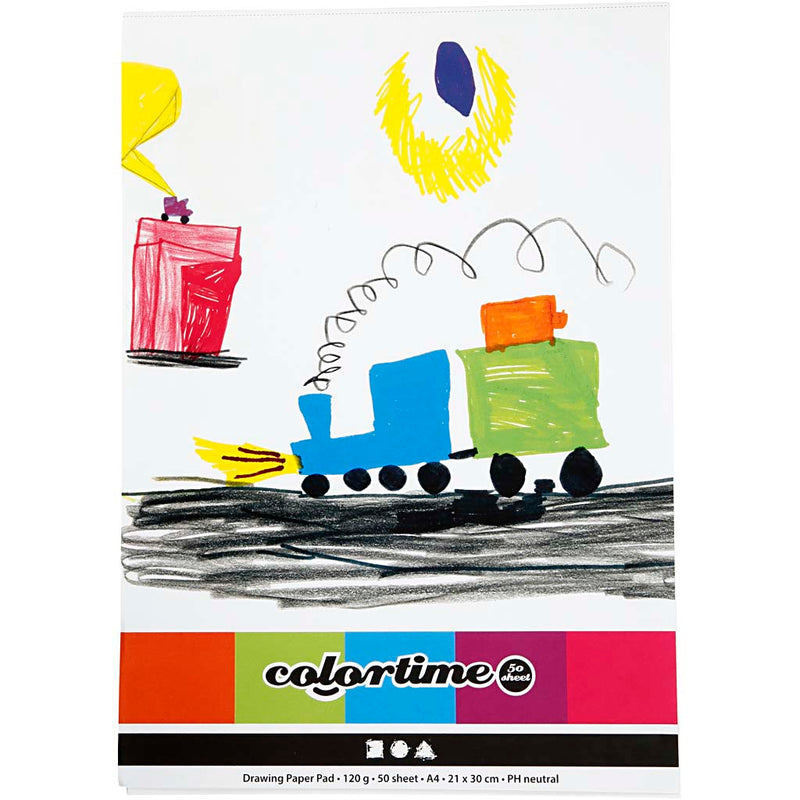 Creativ company tekenbord, a4, vel 210x297 mm, 120 gr, wit, 50 vel 1 stuk