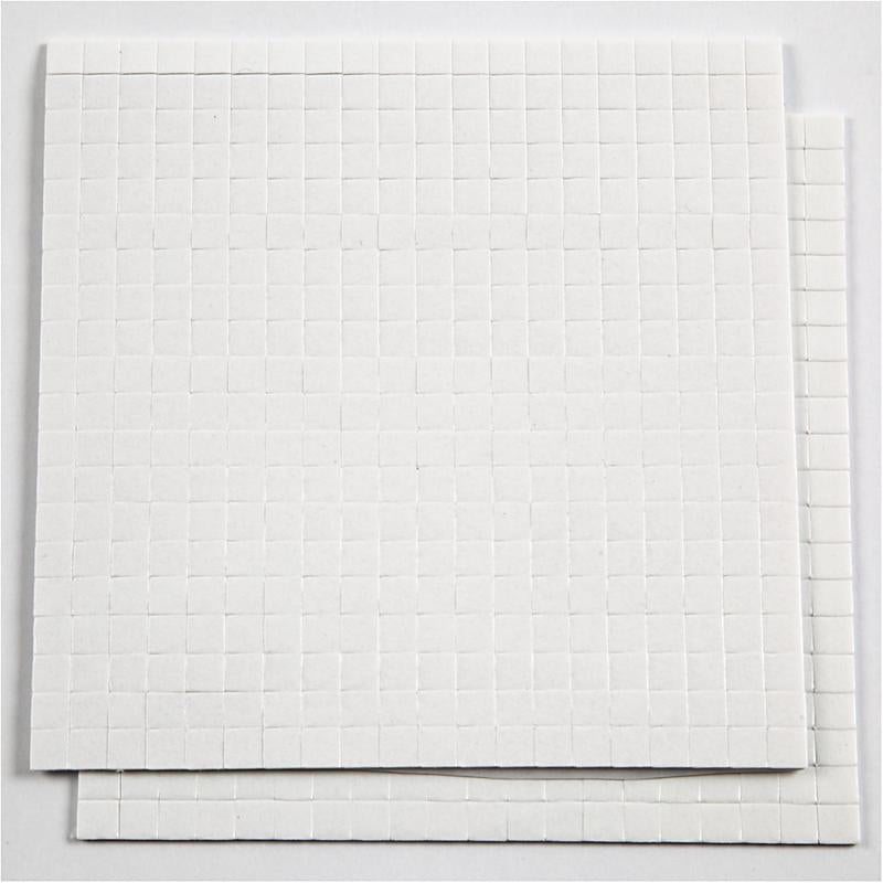 Creative Company 3D Foam cuscine White 5x5x1mm, 2 fogli