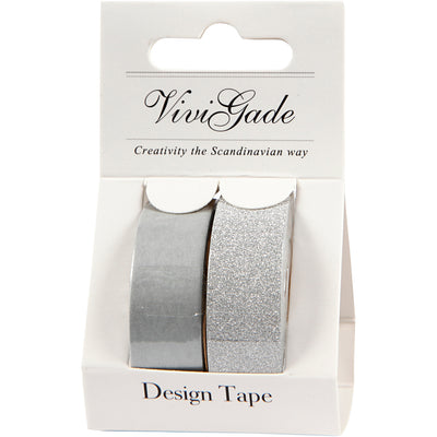 Creativ company masking tape zilver 2m, 2st.