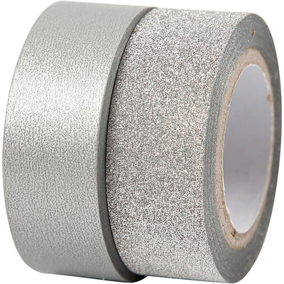 Masking Tape Zilver 2m, 2st.