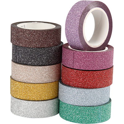 Glitter Tape Kleur,10st.