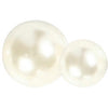 Mezza incolla perle bianche 2-8 mm, 140st.