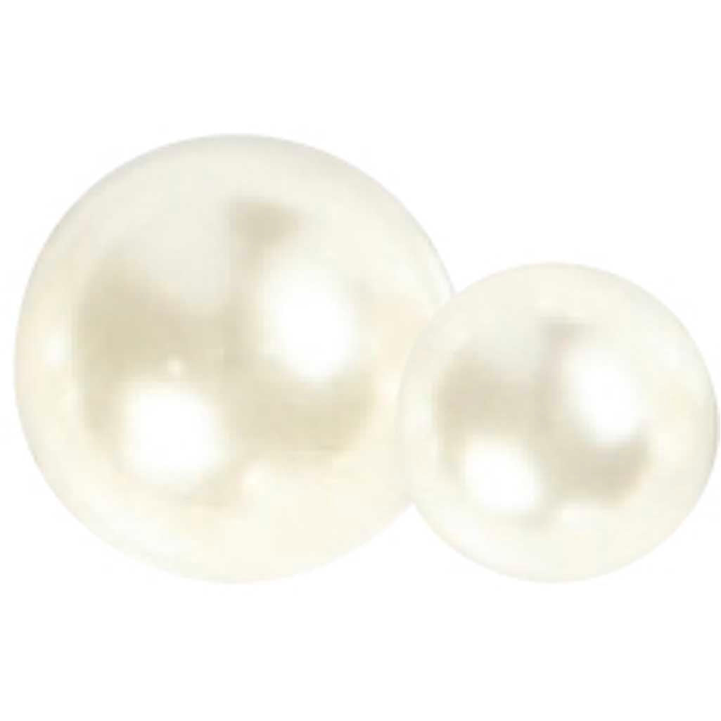 Mezza incolla perle bianche 2-8 mm, 140st.