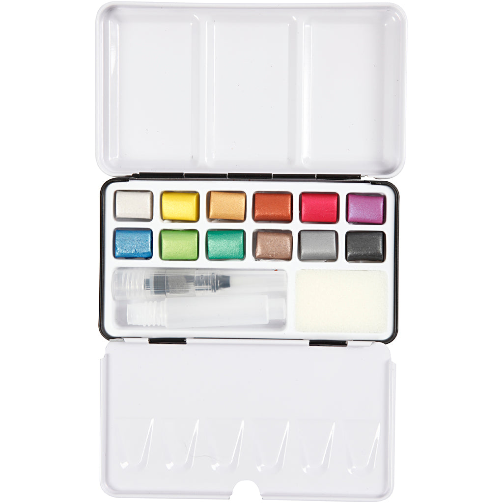 Art Aqua Aquarel Paint Metallic, 12 colores