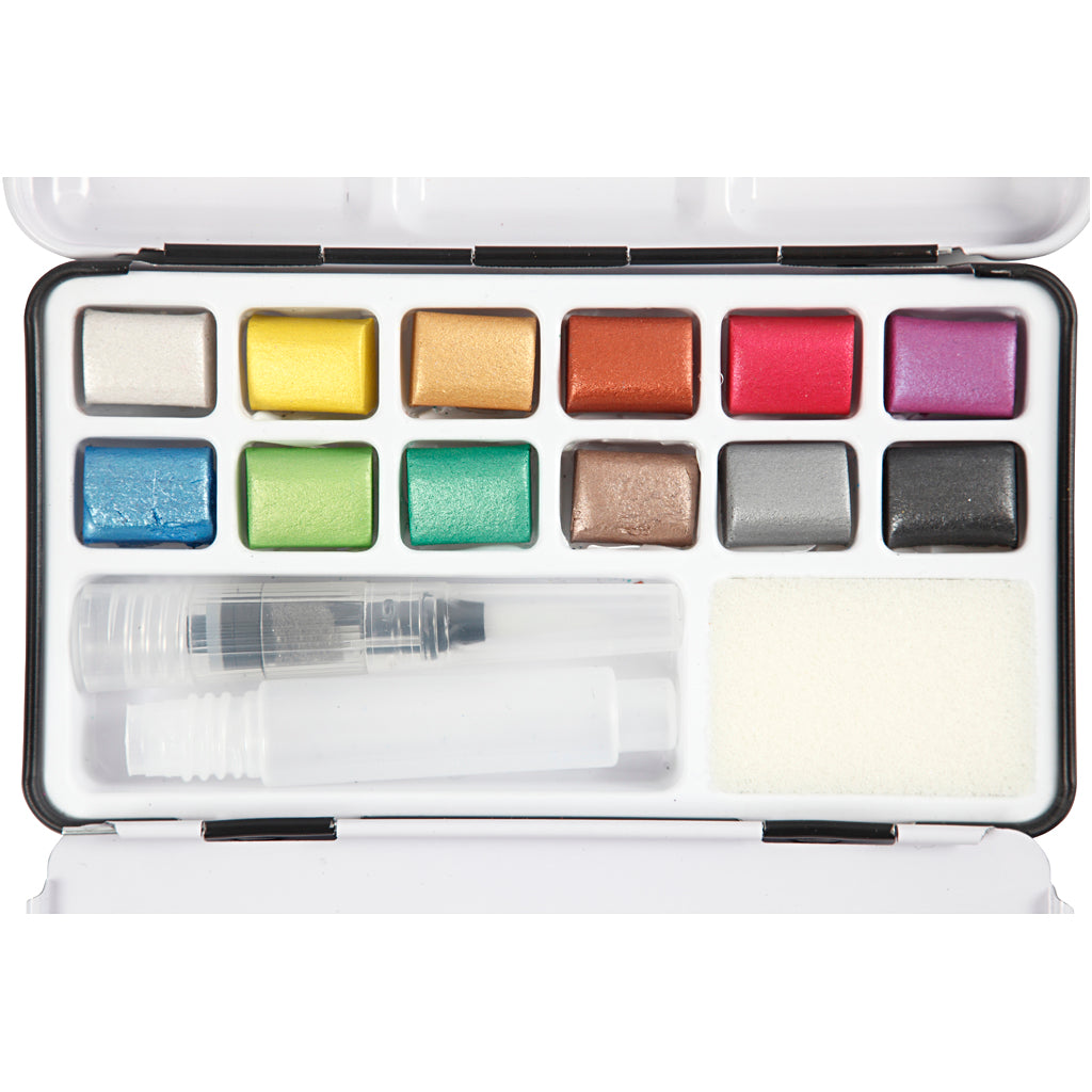 Art Aqua Aquarel Paint Metallic, 12 colores