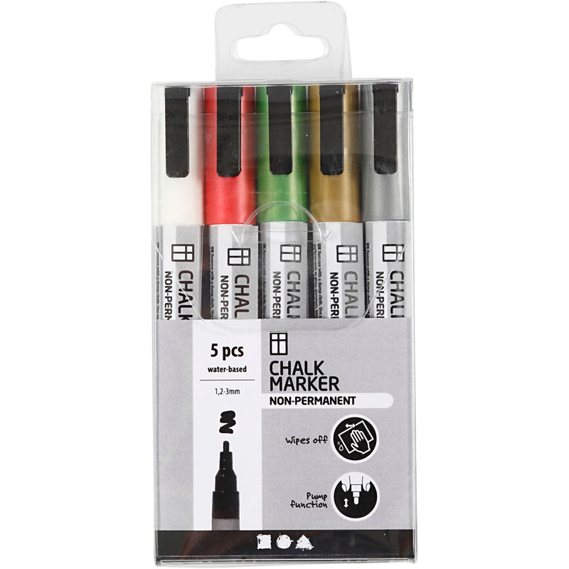 Creative Company Krijt Marker Metallic Colours, 5st.
