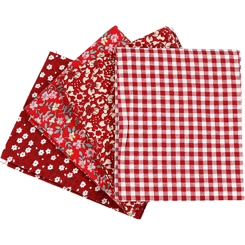 Tela de mosaico rojo 45x55cm, 4st.