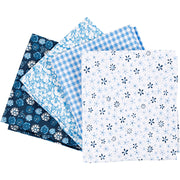 Creativ company patchwork stof blauw 45x55cm, 4st. - afbeelding 1