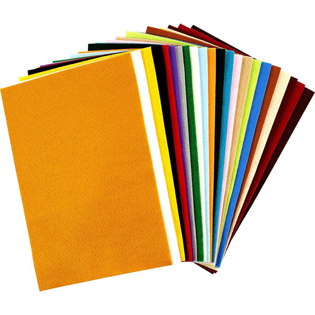 Creativ empresa hobby fieltro varios colores, 24 hojas