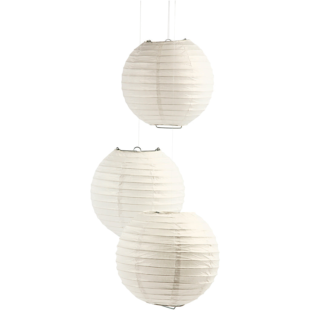 Lámpara de papel de arroz blanco, 35cm