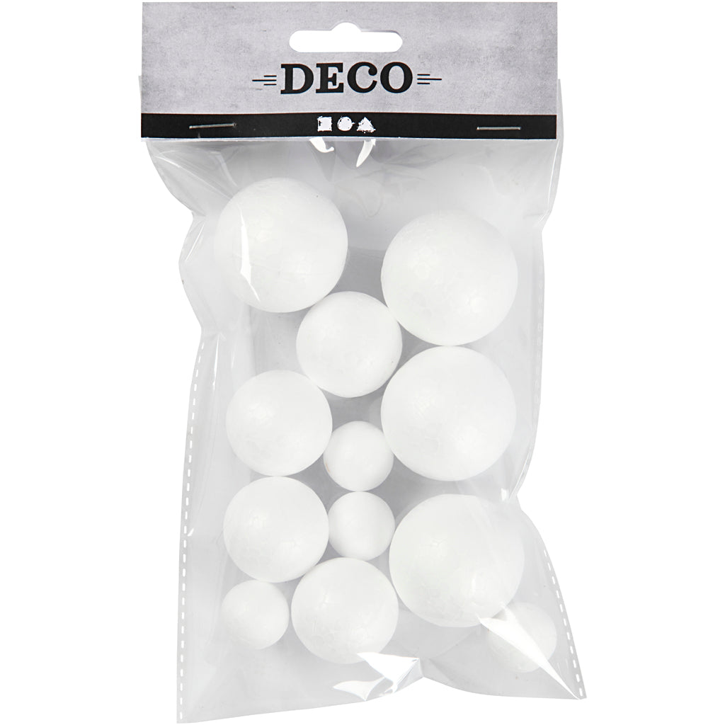 Stiropor Balls White, 12st.