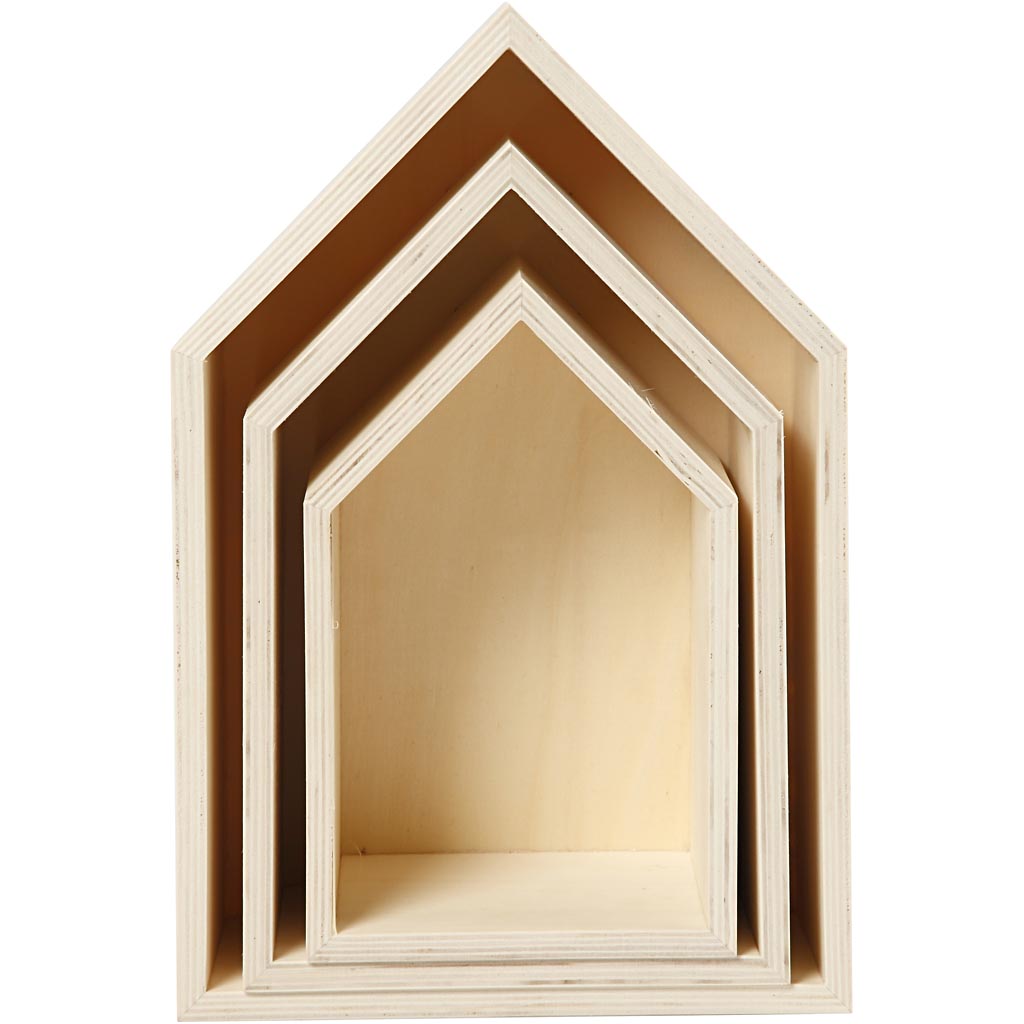Case in legno con un gancio sospeso, 3 °.