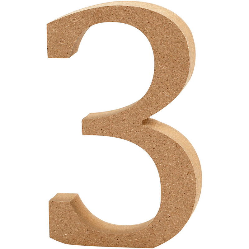 Creative Company Numero 3 MDF 13CM, 1 °.