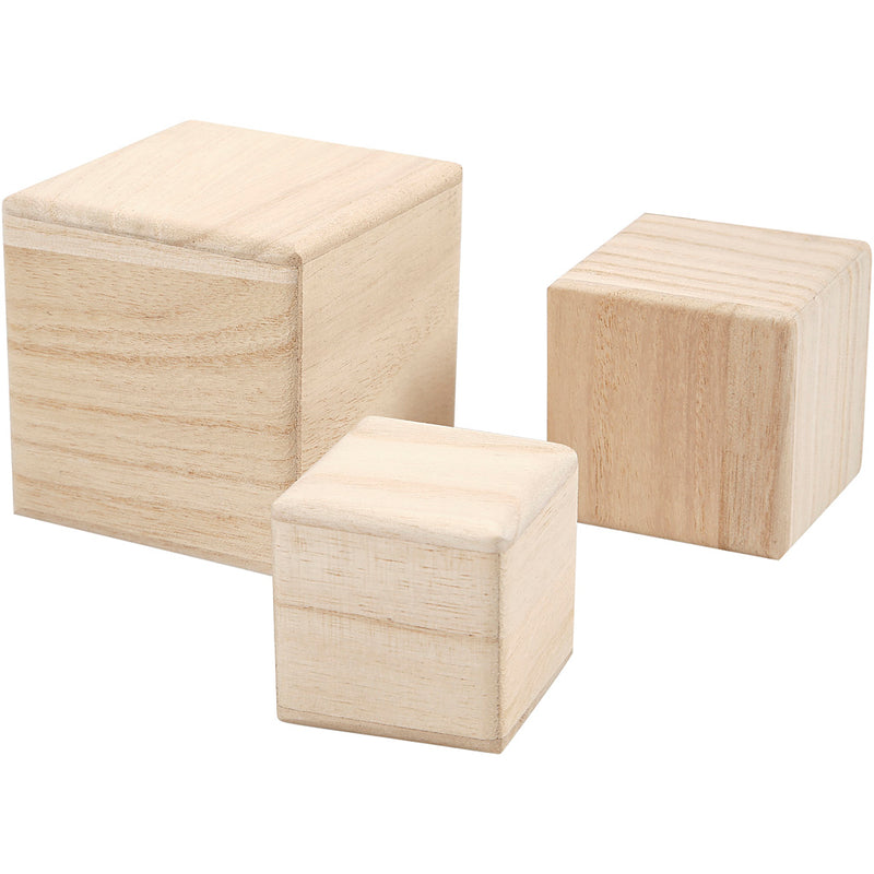 Creative Company Wooden Cubes, set di 3