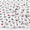 Lettere perle bianche 7mm, 200st.