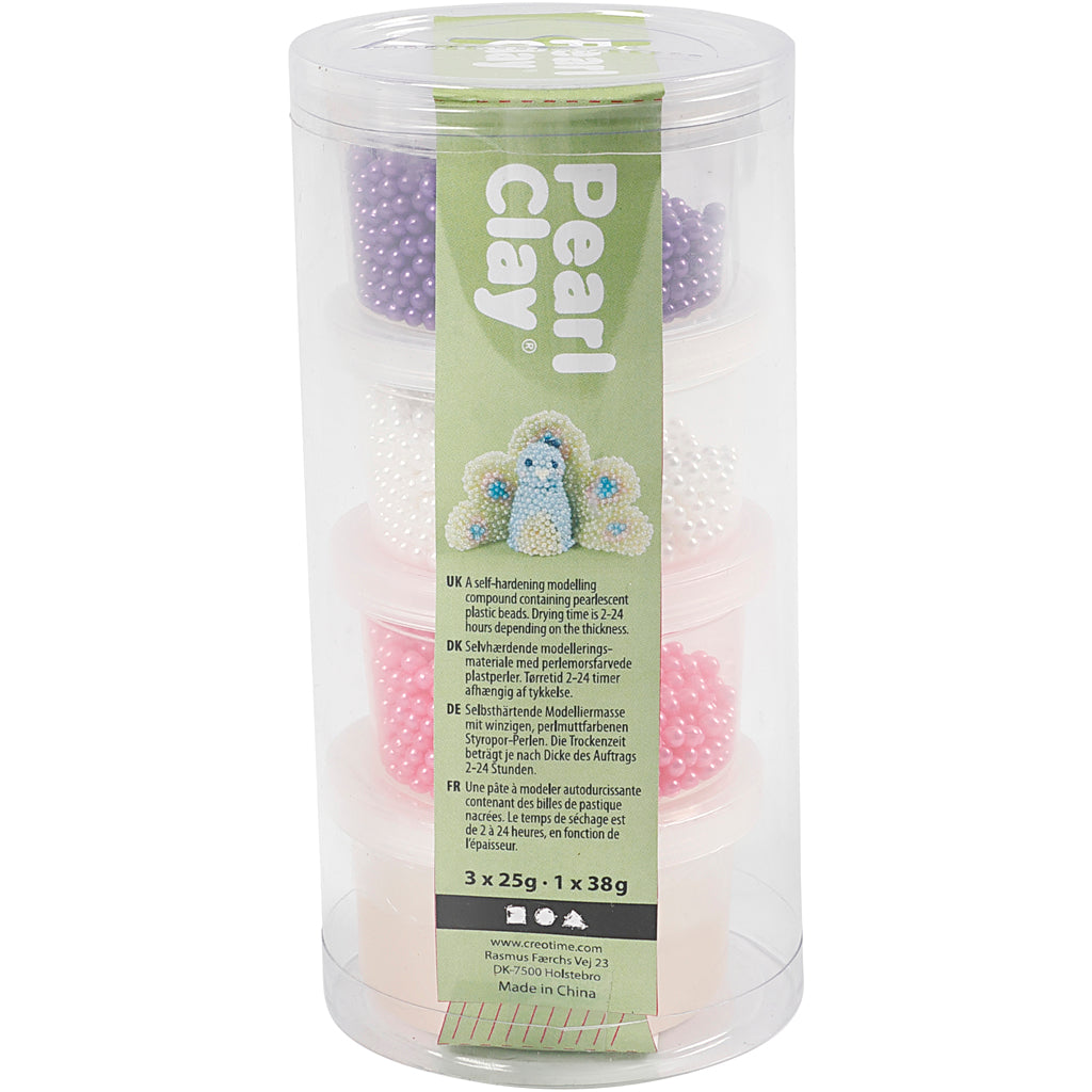 Creative Company Pearl Clay Pink, Purple, White, 3x25Gr